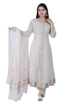 Women Floral Printed Pure Cotton Panelled Anarkali Kurti (Copy)
